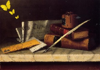 Still Life with Letter to Thomas B. Clarke